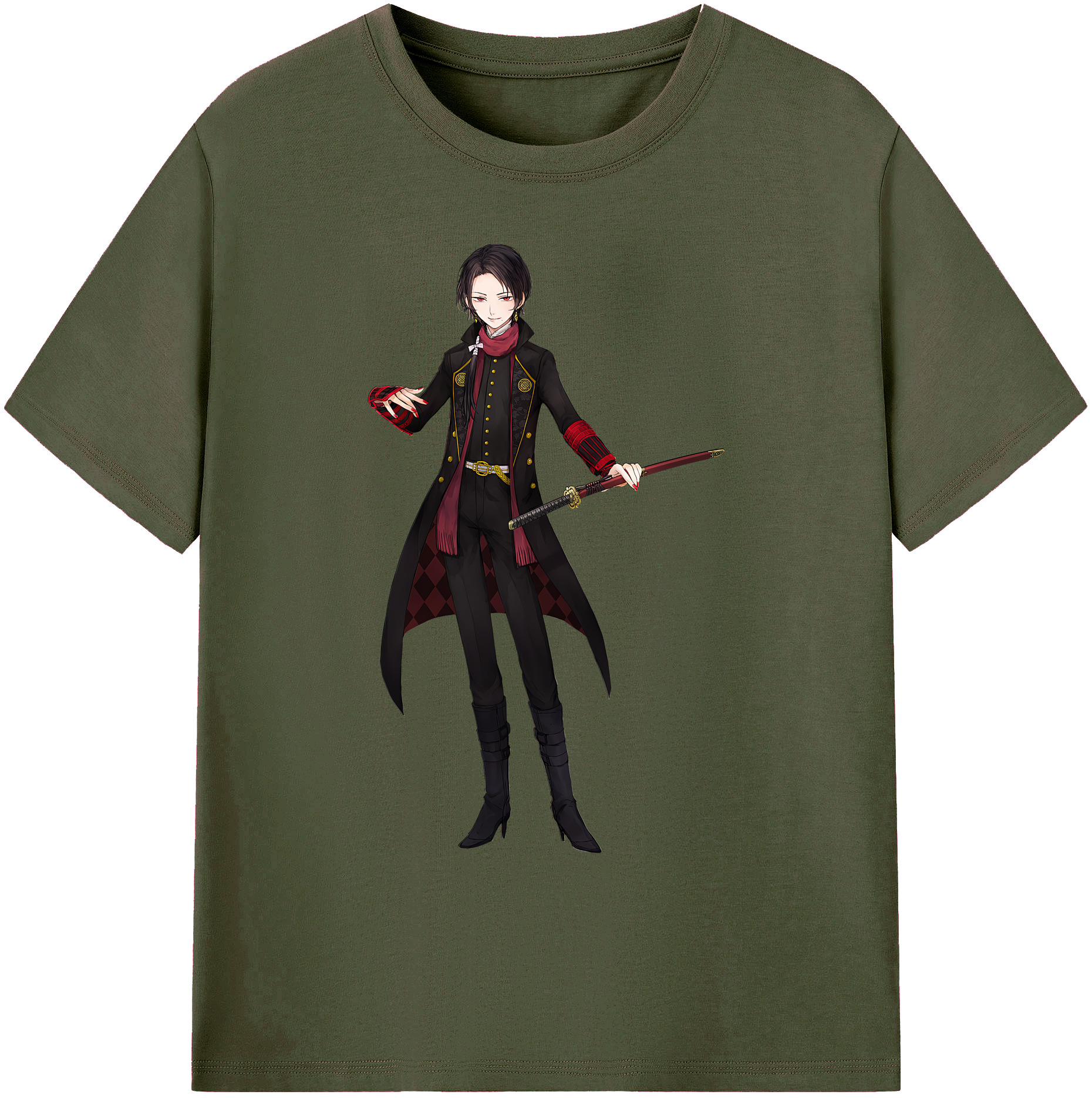 （画像用） 刀剣乱舞 Touken Ranbu 綿100％ メンズ半袖Tシャツ｜肌触りやわらか＆通気性